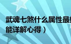 武魂七煞什么属性最好（《武魂》武魂七煞技能详解心得）