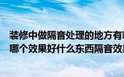 装修中做隔音处理的地方有哪些（家用隔音仓和做隔音装修哪个效果好什么东西隔音效果好）