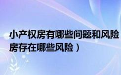 小产权房有哪些问题和风险（什么是小产权房子购买小产权房存在哪些风险）