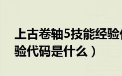 上古卷轴5技能经验代码（上古卷轴5技能经验代码是什么）