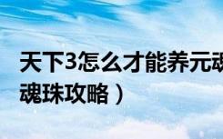 天下3怎么才能养元魂珠（《天下3》天下3元魂珠攻略）