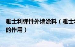 雅士利弹性外墙涂料（雅士利外墙涂料价格雅士利外墙涂料的作用）