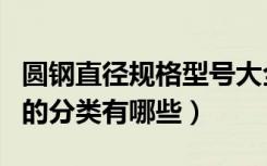 圆钢直径规格型号大全（圆钢直径规格表圆钢的分类有哪些）