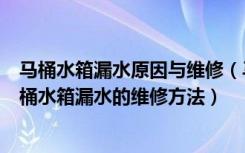 马桶水箱漏水原因与维修（马桶水箱漏水是什么原因抽水马桶水箱漏水的维修方法）