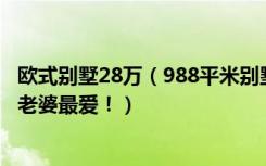 欧式别墅28万（988平米别墅仅99万，太超值了！欧式风格老婆最爱！）