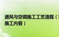 通风与空调施工工艺流程（空调通风设备工程步骤通风空调施工内容）