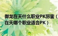 御龙在天什么职业PK厉害（御龙在天转哪个职业PK好 御龙在天哪个职业适合PK）