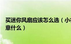 买迷你风扇应该怎么选（小行星电风扇选购技巧风扇选购注意什么）