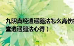 九阴真经逍遥腿法怎么高伤害（《九阴真经》九阴真经君子堂逍遥腿法心得）