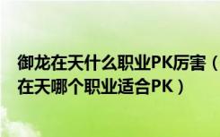 御龙在天什么职业PK厉害（御龙在天转哪个职业PK好 御龙在天哪个职业适合PK）