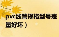 pvc线管规格型号表（如何分辨塑料穿线管质量好坏）