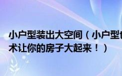 小户型装出大空间（小户型也能变成大空间，10个空间扩大术让你的房子大起来！）