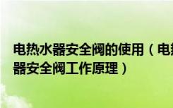 电热水器安全阀的使用（电热水器安全阀的作用如何电热水器安全阀工作原理）