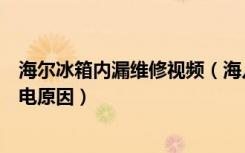 海尔冰箱内漏维修视频（海儿冰箱维修怎么捡漏维修冰箱漏电原因）