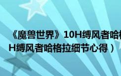 《魔兽世界》10H缚风者哈格拉细节心得（《魔兽世界》10H缚风者哈格拉细节心得）