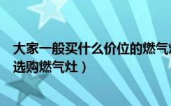 大家一般买什么价位的燃气灶（燃气灶价格表是怎样的怎样选购燃气灶）