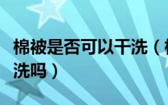 棉被是否可以干洗（棉被怎么清洗棉被可以干洗吗）