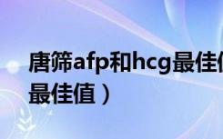 唐筛afp和hcg最佳值17周（唐筛afp和hcg最佳值）