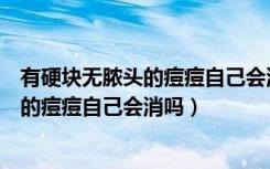 有硬块无脓头的痘痘自己会消吗能不能消毒（有硬块无脓头的痘痘自己会消吗）