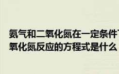 氨气和二氧化氮在一定条件下反应的化学方程式（氨气与二氧化氮反应的方程式是什么）