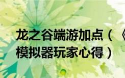 龙之谷端游加点（《龙之谷》龙之谷t4加点模拟器玩家心得）