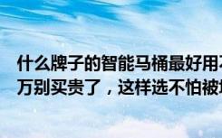 什么牌子的智能马桶最好用不贵（智能马桶价格越高越好千万别买贵了，这样选不怕被坑）