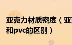 亚克力材质密度（亚克力的密度是多少亚克力和pvc的区别）