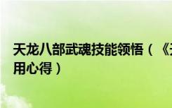 天龙八部武魂技能领悟（《天龙八部》天龙八部武魂技能使用心得）