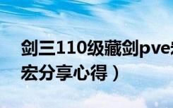 剑三110级藏剑pve宏（《剑网3》藏剑输出宏分享心得）