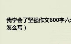 我学会了坚强作文600字六年级（我学会了坚强作文600字怎么写）