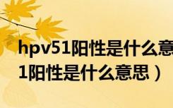 hpv51阳性是什么意思高危型严重吗（hpv51阳性是什么意思）