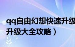 qq自由幻想快速升级（《QQ自由幻想》新手升级大全攻略）