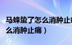 马蜂蛰了怎么消肿止痒简要方法（马蜂蛰了怎么消肿止痛）