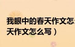 我眼中的春天作文怎么写400字（我眼中的春天作文怎么写）