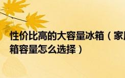 性价比高的大容量冰箱（家用性价比最高的冰箱品牌家用冰箱容量怎么选择）