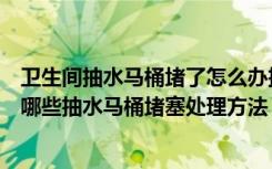 卫生间抽水马桶堵了怎么办把它疏通（抽水马桶堵塞原因有哪些抽水马桶堵塞处理方法）