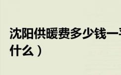 沈阳供暖费多少钱一平米（沈阳取暖费标准是什么）