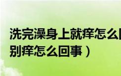 洗完澡身上就痒怎么回事（洗完澡之后身上特别痒怎么回事）