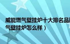 威能燃气壁挂炉十大排名品牌（威能燃气壁挂炉价格威能燃气壁挂炉怎么样）