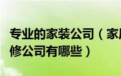 专业的家装公司（家居装修网站有哪些专业装修公司有哪些）