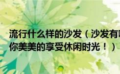 流行什么样的沙发（沙发有哪些种类拥有一款好的沙发会让你美美的享受休闲时光！）