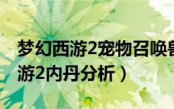 梦幻西游2宠物召唤兽内丹有什么用（梦幻西游2内丹分析）