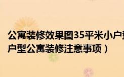 公寓装修效果图35平米小户型（小户型公寓装修技巧35平小户型公寓装修注意事项）