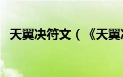 天翼决符文（《天翼决》天翼决名字攻略）