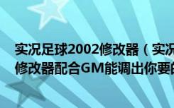 实况足球2002修改器（实况足球2011传奇模式：用全训练修改器配合GM能调出你要的数据!）