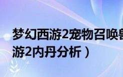 梦幻西游2宠物召唤兽内丹有什么用（梦幻西游2内丹分析）