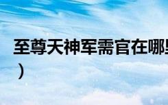 至尊天神军需官在哪里（至尊天神军需官位置）