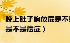 晚上肚子响放屁是不是癌（肚子咕咕叫老放屁是不是癌症）