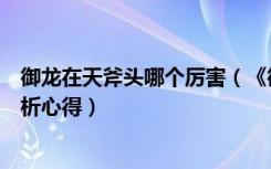 御龙在天斧头哪个厉害（《御龙在天》御龙在天狂斧技能解析心得）