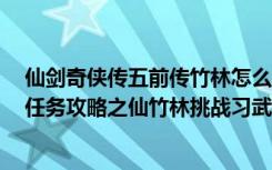 仙剑奇侠传五前传竹林怎么走（《仙剑奇侠传5：前传》小任务攻略之仙竹林挑战习武的稻草人）